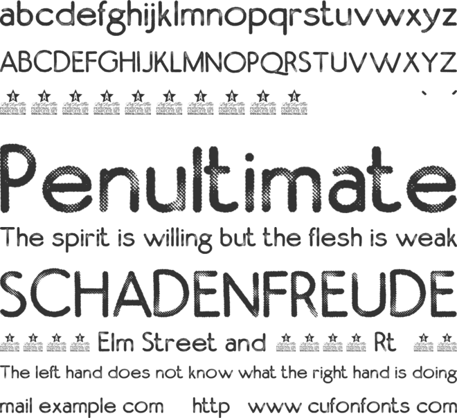 LOST AGES PERSONAL USE font preview