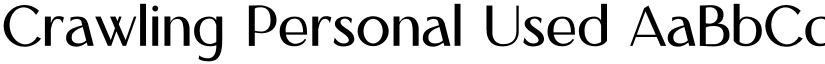 Crawling Personal Used font