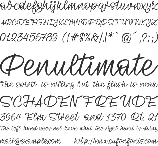Tagger font preview