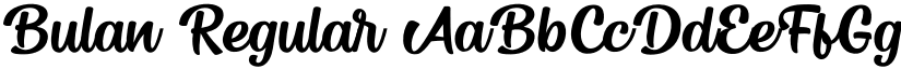 Bulan Regular font