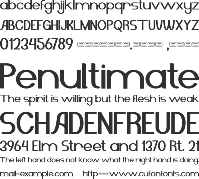 Alssential Free Trial font preview