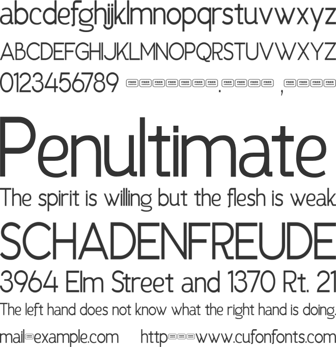 ALOCHOVEY Free Trial font preview