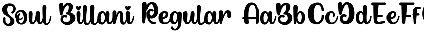 Soul Billani Regular font