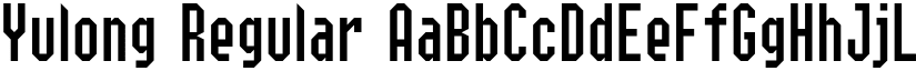 Yulong Regular font