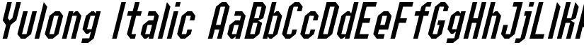 Yulong Italic font