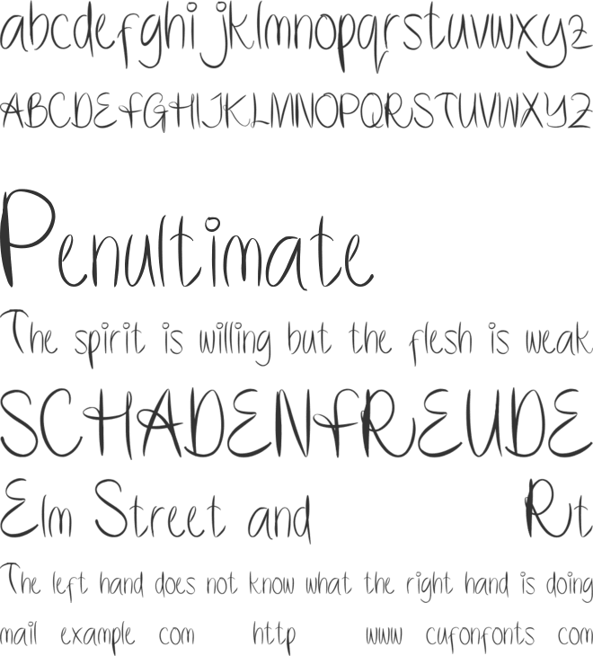 Softly Handwritten font preview