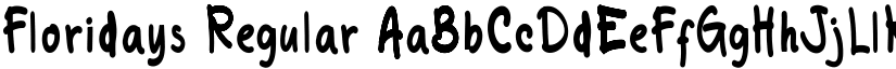 Floridays Regular font