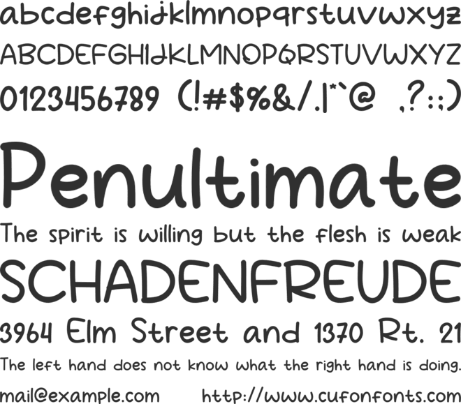 First School font preview