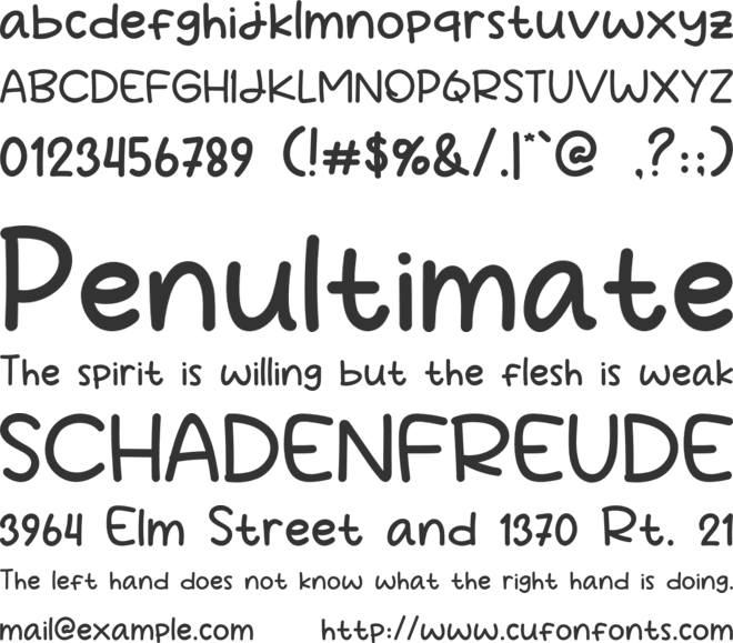 First School font preview