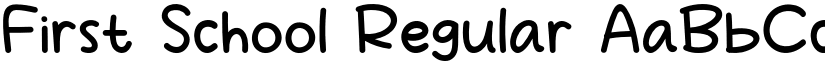 First School Regular font