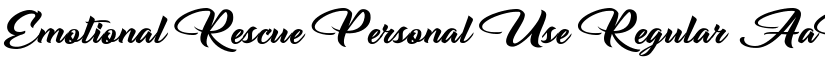 Emotional Rescue Personal Use Regular font
