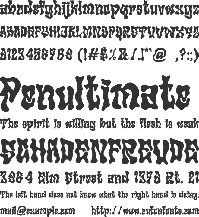 Grinder font preview