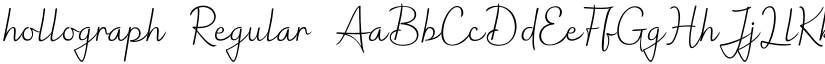 hollograph Regular font