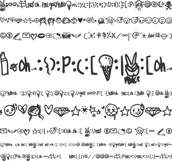 MeganBats font preview