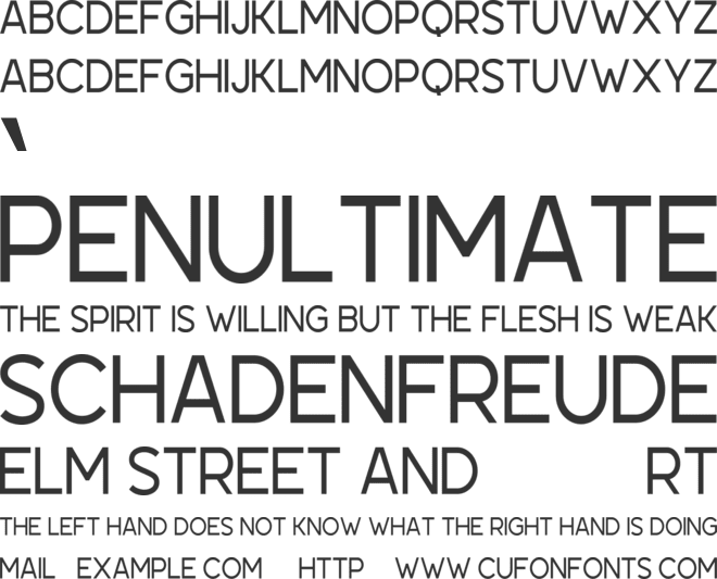 Denvor font preview