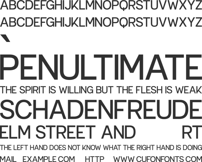 Oreon font preview
