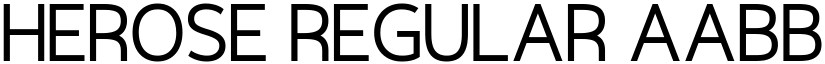 Herose Regular font