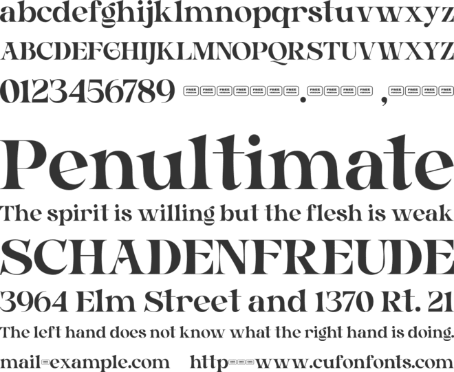 BARNICE Free Trial font preview