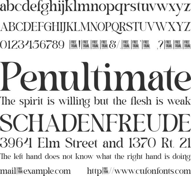 Baguile font preview