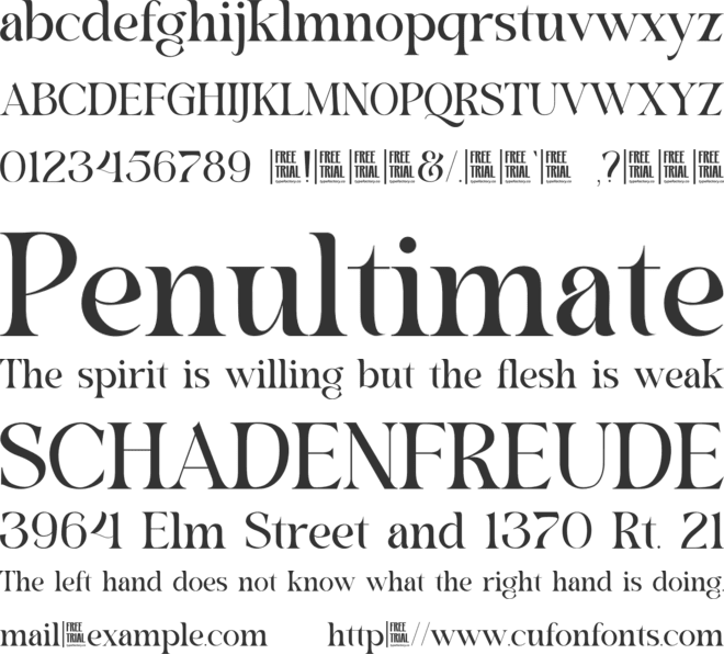 Baguile font preview