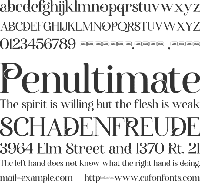 Auralyess Free Trial font preview