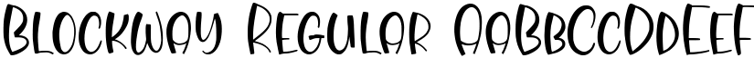 Blockway Regular font
