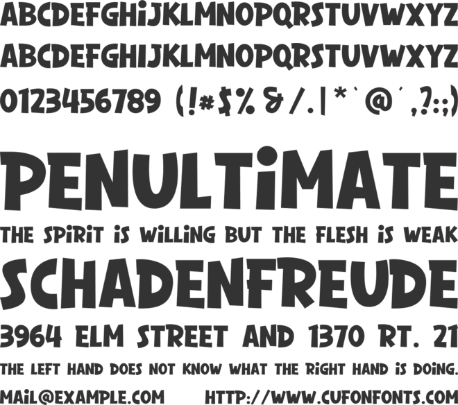 Farel Comic font preview