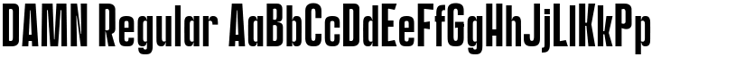 DAMN Regular font