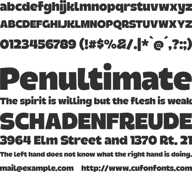 Montra font preview