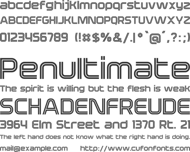 VEGAS - X font preview