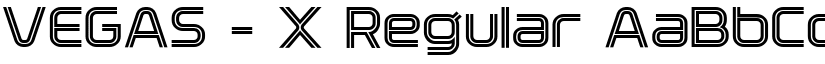 VEGAS - X Regular font