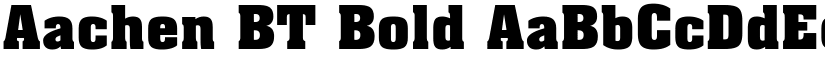 Aachen BT Bold font