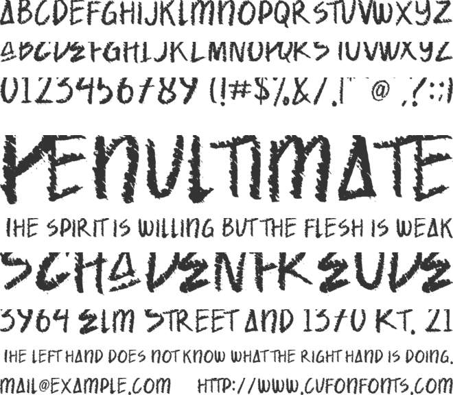 Spooky Crack font preview
