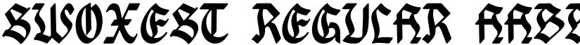 Swoxest Regular font