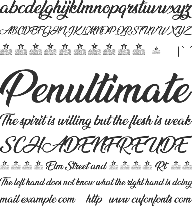 Ananda Black Personal Use font preview