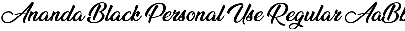 Ananda Black Personal Use Regular font
