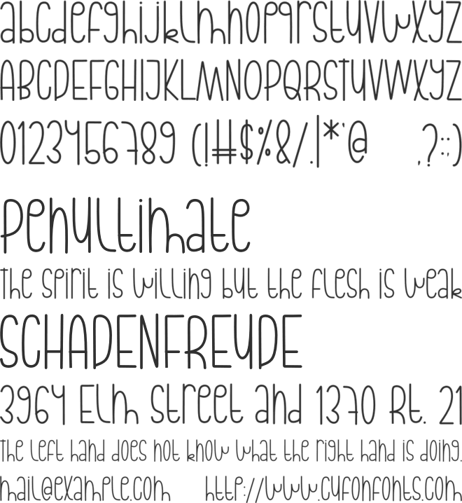 Licoriece font preview