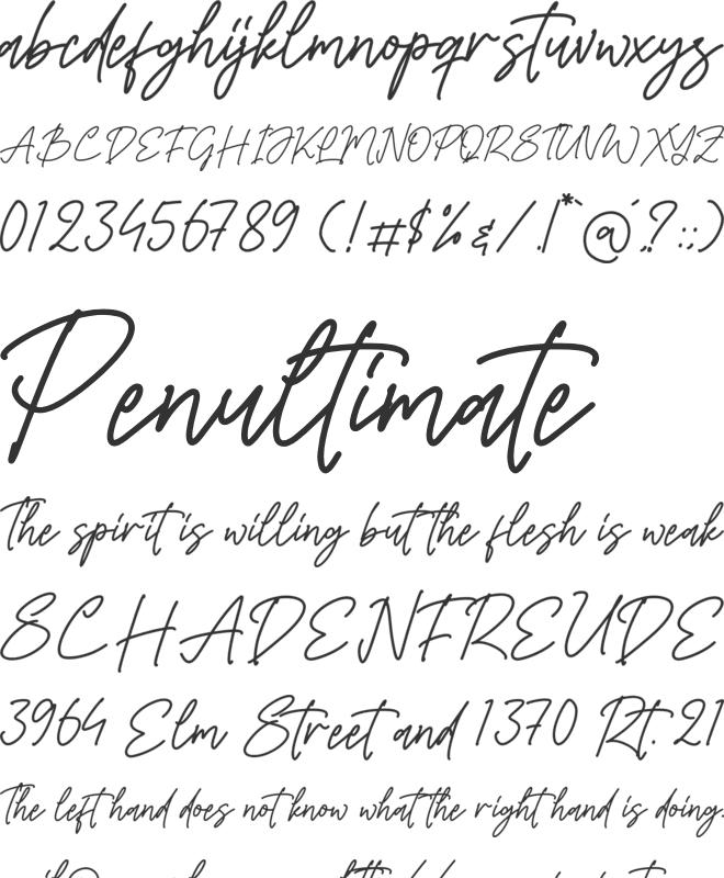 Barsdeya font preview