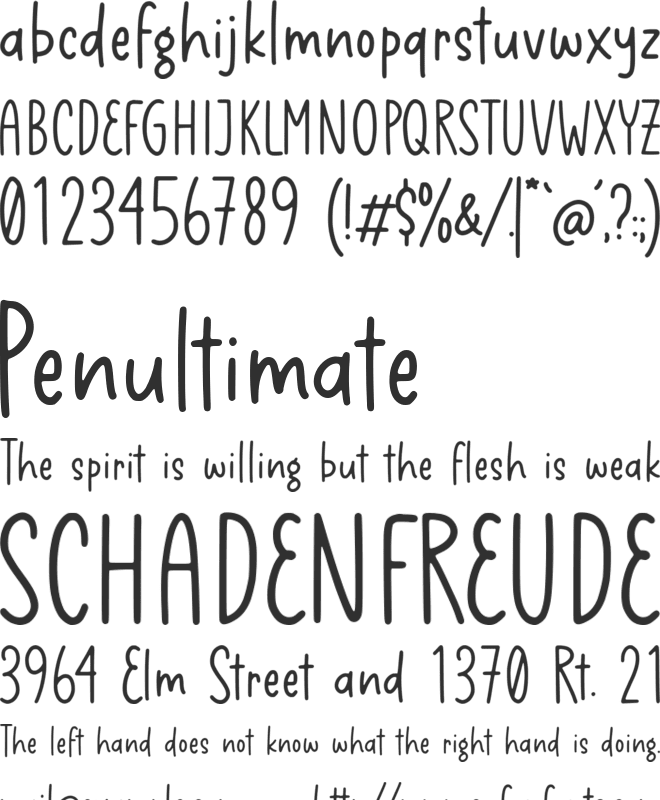 Sheilablue font preview