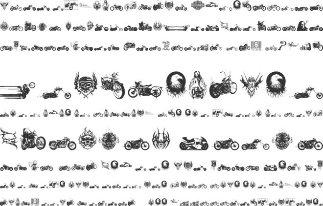 Choppers for Life font preview