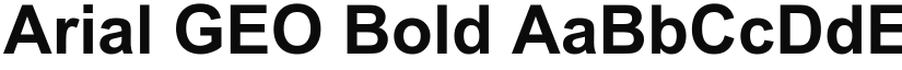 Arial GEO Bold font