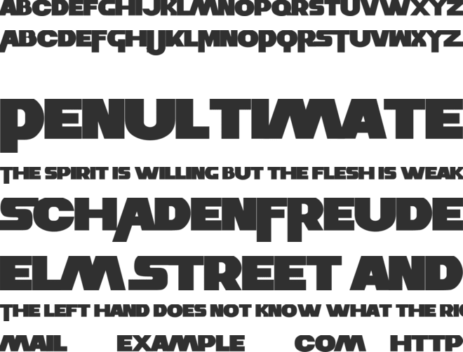 Planet of the Apes font preview