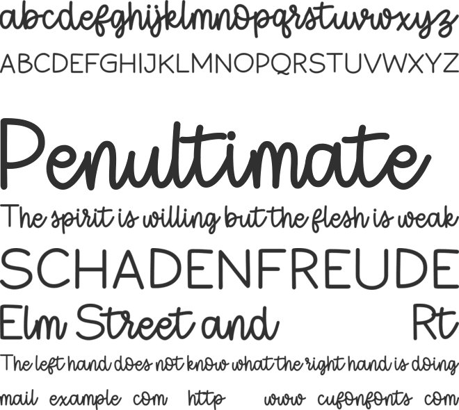 Thinking Outloud font preview