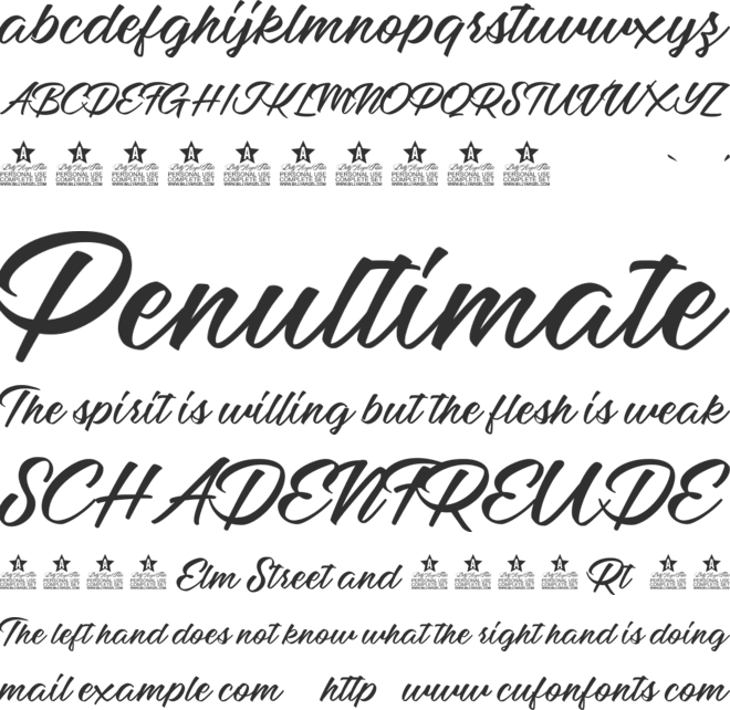 Mellissa Two personal Use font preview