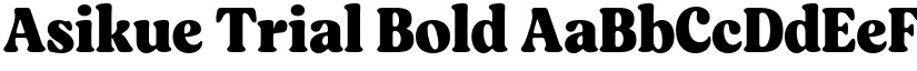 Asikue Trial Bold font