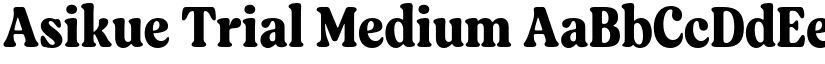 Asikue Trial Medium font