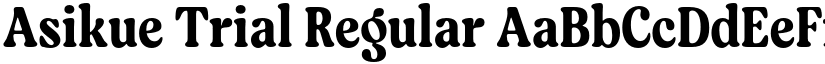 Asikue Trial Regular font