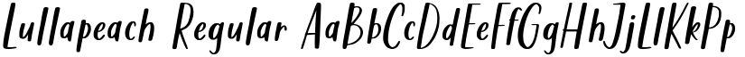 Lullapeach Regular font