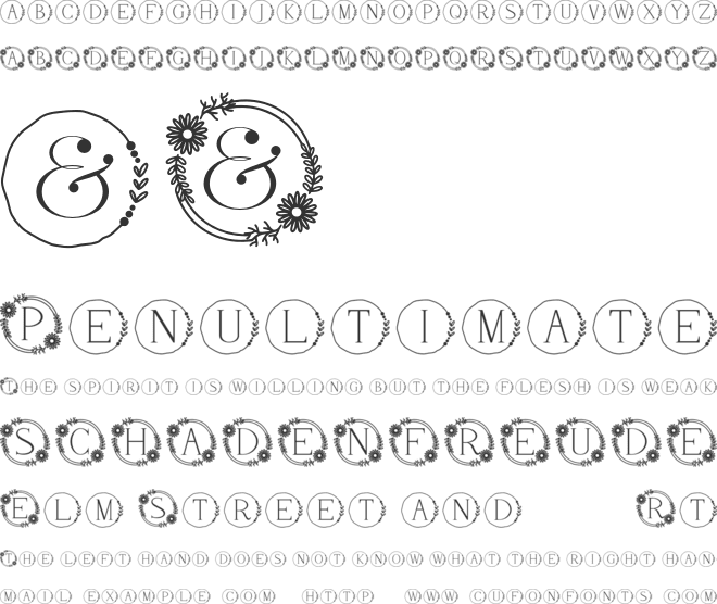 Wildflower font preview