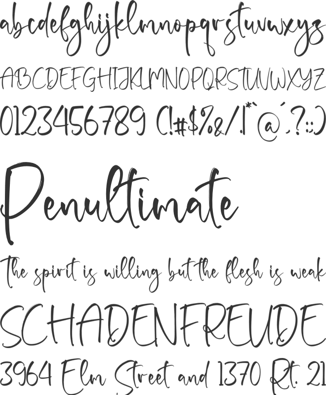 Fletchers font preview